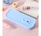 capacity Large Kawaii simple plastic unprinted stationery lighting CA, solid color Aron pencil case