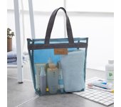 Mesh Beach Bag Summer Durable Black Tote Bag Waterproof Carry Net Bag Travel