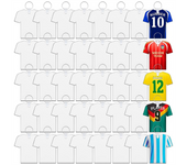 120PCS Sublimation Keychain Blanks Double Side Heat Transfer Blanks MDF Key Rings Football Sublimation Keychain Blanks