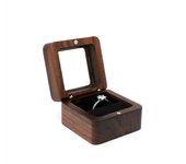 Slots Gift Engagement Ceremony Earrings Organizer Wedding Wooden Storage Box Ring Bearer Box Ring Box Presentation Box