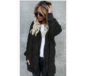 (Five Colours) Oversized Hooded Winter Jacket, Warm Fleece Jacket with Pockets