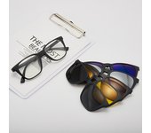 Gafas de sol polarizadas para hombres y mujeres transfronterizas nuevas gafas TR90 montura gafas de sol de manga magnética de visión nocturna negra de cinco piezas