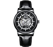 Hollow hombre reloj mecánico moda impermeable luminoso reloj automático
