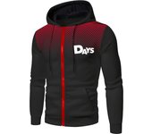 Men's Days Letter Printed Zipper Hoodie Coat Casual Sports Tops Mens Hoody Sweater Spring Autumn Warm Cardigan Sweatshirt