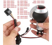 Para Audi A6 C7 A3 8v A7 Q2 Q3 S3 S5 S6 S7 RS3 RS4 RS6 SQ5 perilla de palanca de cambios Metal Led palanca de fibra de carbono cabeza de palanca manija de caja de cambios