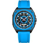 Moda cuadrado hombre reloj cuarzo waterproof tape reloj