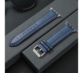 Correa de reloj de negocios suave para Apple Watch Ultra 8 7 SE 6 5 4 3 2 1, correa de muñeca de cuero genuino de piel de vaca de repuesto 38/40/41/42/44/45/49mm