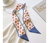 88x 7cm Wrap Poly Silk Slip Twill Y Narrow Edge perfume Small Long Scarf Design