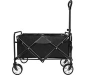 Carro de Mano Plegable Carrito de Playa y Transporte para Jardín Casa Almacén 4 Ruedas, todoterreno
