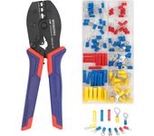WORKPRO Terminal Crimper Pliers, Electrician Pressure Pliers Kit with 800 Electrical Terminals, Ratcheting Wire Crimper, for Cables and Electrical Terminals