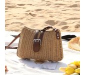 Summer Straw Bag Women Handmade Shoulder Armpit Bag Holiday Beach Bag Retro Ladies Underarm Bag Clutch Outing Portable Handbag