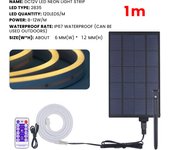 IP67 Waterproof Neon Light Solar Lamp 12V 120Leds/M Neon Strip 3000K 6000K White Red Green Blue Flexible Ribbon Rope LED Light