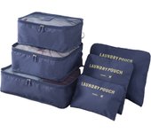 Bolsas organizadoras de Maletas, 6 Piezas, impermeables, incluye 3 Cudos de Embalaje, 3 Bolsas de Compresión