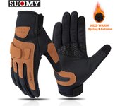 SUOMY Spring Autumn New Motorcycle Gloves Winter Warm Short Motocross Gloves Full Finger Windproof Moto Guantes Racing Gloves Men Women