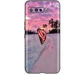 Case for ASUS ROG Phone 3 ZS661KS Case Black Matte Silicone Back Cover Phone Cases For ASUS zs661ks Flowers Fashion Bumper Capa