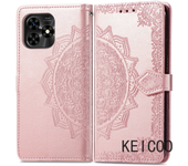 For Google Pixel 8a 6 7 Pro Japan Relieves Mandala Shell Wallet Clip Protección Contra Caídas Portada De Color Sólido