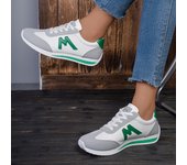 Women's Fashion Sneakers Low Top Lace-Up Breathable PU Leather Casual Running Shoes