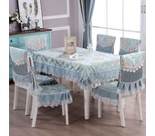 style European ENCE tablecloth, luxurious thick rectangular cover, floral printed table decoration, family chair cover