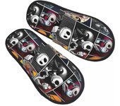 Custom The Nightmare Before Christmas Comfy Scuff Memory Foam Slippers Women Jack Skellington Heart Spa House Shoes