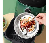50PCS Aluminum Foil Tray Multipurpose Temperature Resistance Non-Sticky Air Fryer Bakeware Practical Kitchen Baking Tool