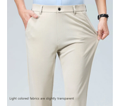 29-42 pantalones de traje informales de negocios a la moda finos de verano para hombre, pantalones largos, pantalones formales de manga recta elástica para hombre de talla grande