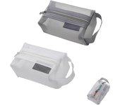 Portable Square Mesh Storage Bag, Portable Mesh Storage Bags, Mesh Cosmetic Pouch, Portable Mesh Zipper Cosmetic Bags Mesh Coin Purse