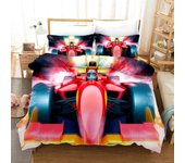 Red Racing Car 3D Kids Boy Bedding Set F1 Game Racer Printing Duvet Cover 2/3pcs Bedclothes with Pillowcase Twin Full Bedspread