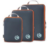 Bolsas Compresion Viaje, Diseño de Malla Impermeable Ligero y Duradero Bolsas de Viaje Organizador para la Mochila Maletas de Almacenamiento en el Hogar(Gris, 8 Unidades)