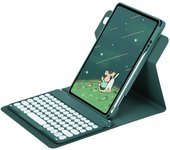 360 Rotation Stand Case For iPad 5th/6th Generation/Air 2/Air 9.7 inch Teclado Cover with Pencil Holder Español Teclado