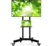 Ruedas para Television de 32 a 85 Pulgadas hasta 60 kg, Soporte TV Pie con Bandeja, Máx. VESA 600x400mm