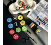 for Gym Lovers Barbell Gifts Workout Fiess Gift Silicone Weightlifting Weight Plate Keychain