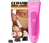 MANSPOT Manscape Groin & Body Hair Trimmer for Men, Electric Ball Pubic Trimmer Shaver,Manscape Kit with 4 Guard,Replaceable Ceramic Blade Heads,Waterproof Wet/Dry Shaver,90 Minutes Shaving