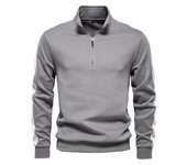 Sudadera de primavera de manga larga con cuello alto, sudadera deportiva de patchwork para hombres, chaqueta casual versátil par