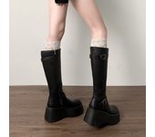 Señoras Pero Hasta La Rodilla Botas Premium Botas Ajustadas Botas De Plataforma