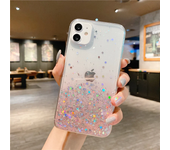Clear Glitter Phone Case For iPhone 16 14 15 13 12 Pro 11 Pro Max XS Max XR X Mini SE 2020 Cute Gradient Sequins Cover