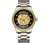 AILANG-reloj mecánico automático para hombre, accesorio de pulsera resistente al agua con diamantes auténticos, marca famosa