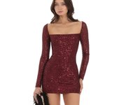 Sequin Bodycon Female Dress Tight Prom Corset Rhinestone Women's Long Sleeve Dresses Party Evening Elegant and Beautiful Outfits