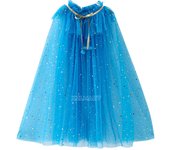 Summer Girl Princess Party Accessories Cloak Snow White Elsa Anna Costume Cape Rapunzel Aurora Sequins Tulle Halloween Mantle