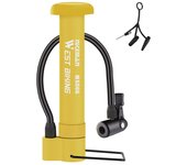 WEST BIKING MINI Bike Pump MTB Tire Inflator With Extension Hose Schrader Air Valve Portable Floor Pump Balloon Ball Inflator