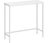 24x 75 x 75 Mesa de Entrada Estrecha Consola de Entrada Pequeña Mesa de Exposición Mesa Auxiliar Adecuada para Entrada Blanco