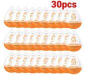 30pcs*2g Mini Sunscreen Travel Size Waterproof Sweatproof SPF50+ PA+ Facial Sunscreens For Face Beach Sun Screen Protector