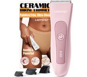 MANSPOT Manscape Groin & Body Hair Trimmer for Men, Electric Ball Pubic Trimmer Shaver,Manscape Kit with 4 Guard,Replaceable Ceramic Blade Heads,Waterproof Wet/Dry Shaver,90 Minutes Shaving