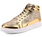Nuevo otoño e invierno de los hombres nuevos zapatos deportivos casuales cien zapatos deportivos de oro plateado