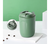 Botella termo para café, Mini vaso, termo térmico de acero inoxidable con aislamiento, taza con tapa, bebidas de viaje a prueba de fugas