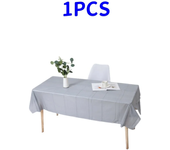 1pc Reusable Tablecloths 137x183cm BPA Free Plastic Dining Table Cover Cloth for Parties Picnic Camping Disposable Tablecloths