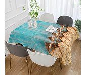 Ramadan Mubarak Tablecloth Islamic Muslim Holiday Mosque Moon Lantern Light Kitchen Dining