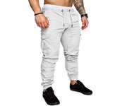Pantalones holgados deportivos elásticos con cordón para hombre, pantalones de entrepierna abierta, moda informal
