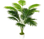 Grande Plantas Artificiales Decorativas Tropic Árbol Artificial Realista Planta Falsa para Interior y Exterior Hogar Casa Baño Oficina Jardín Boda Decoración (80cm Palma Verde)
