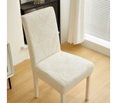 2/4/6 pieces per set Jacquard Polar Fleece Dining Chair Covers - Stretch Fit, Pet-claw resistant & stain proof, Easy Slip-On Design for Home & Hotel Use