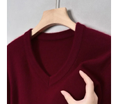 Suéter de lana de alta calidad para hombre, 100% de lana pura, grueso, cálido, semi-cuello alto, cuello redondo, Jersey básico de punto para invierno, Top para hombre